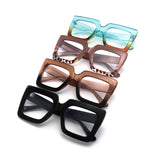 HB1004 - Oversized Square Blue Light Blocking Glasses - Iris Fashion