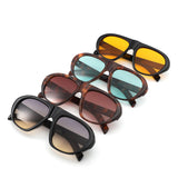 HS1437 - Oversized Retro Shield Sunglasses