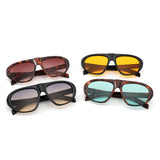 HS1437 - Oversized Retro Shield Sunglasses