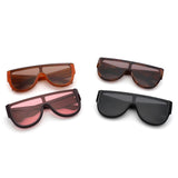 HS2261 - Oversized Flat Top Aviator Style Shield Sunglasses