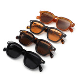 S1264 - Square Bold Retro Thick Frame Sunglasses - Iris Fashion