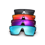 FS1005 - Oversize Bold Flat Top Shield Mirrored Wholesale Sunglasses
