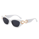 HS2192 - Sleek Vintage Inspired Luxurious Geometric Cat Eye Wholesale Sunglasses