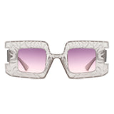 HS1318 - Geometric Modern Chunky Fashion Square Wholesale Sunglasses