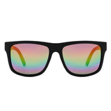 FS1002 - Polarized Vibrant Colorblock Square Wholesale Sunglasses