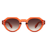 HS1369 - Round Modern Geometric Vintage Inspired Retro Wholesale Sunglasses