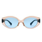 HS1394 - Retro Oval Fashion Tinted Wholesale Sunglasses