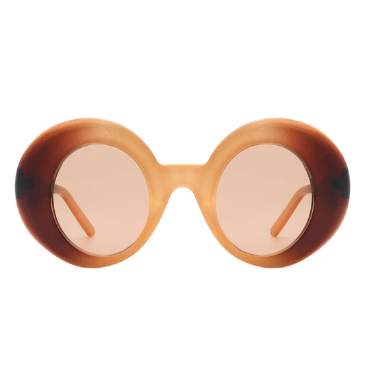 HS1267 - Oversize Retro Chic Fashion Round Women Wholesale Sunglasses