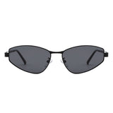 HJ2134 - Women Slim Ribbed Temple Cat Eye Wholesale Sunglasses