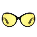 HS1242 - Oversize Fashion Curved Large Women Round Wholesale Sunglasses
