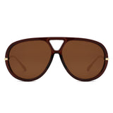 HS2196 - Retro Double Bridge Bold Fashion Aviator Wholesale Sunglasses