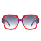 HS2161 - Women Fashion Oversize Flat Top Square Wholesale Sunglasses