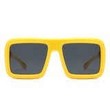 HS1281 - Oversize Square Flat Top Women Fashion Wholesale Sunglasses