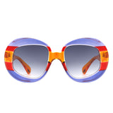 HS1278 - Oversize Geometric Oval Fashion Women Round Wholesale Sunglasses