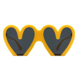 68159 - Heart Shaped Oversized Party Fashion Wholesale Sunglasses