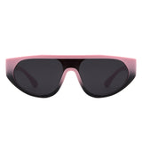 S2129 - Round Flat Top Retro Fashion Wholesale Sunglasses