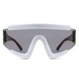 HS2195 - Futuristic Shield Oversize Wraparound Visor Wholesale Sunglasses