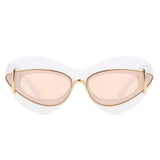HS2190 - Oversize Chunky Fashion Irregular Cat Eye Wholesale Sunglasses