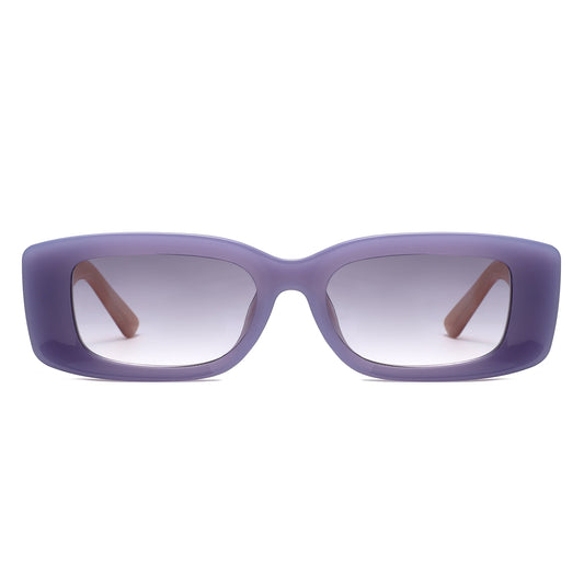 HS2232 - Chunky Retro Tinted Rectangle Wholesale Sunglasses