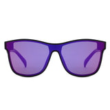 FS1003 - Rectangle Bold Sporty Mirrored Wholesale Sunglasses