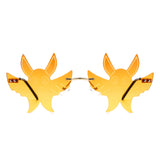 HW2036 - Frameless Party Gremlin Shape Novelty Wholesale Sunglasses