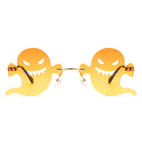 HW2034 - Rimless Devil Shape Tinted Party Wholesale Sunglasses