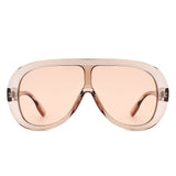 HS1324 - Oversize Bold Aviator Retro Round Wholesale Sunglasses