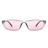 HS2242 - Slim Rectangle Color Tint Narrow Wholesale Sunglasses