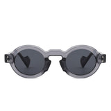 HS1354 - Retro Chunky Vintage Round Wholesale Sunglasses