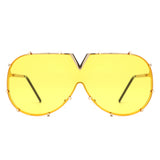 HJ3031 - Oversize Fashion Luxury Women Aviator Wholesale Sunglasses