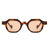 S1243 - Geometric Square Flat Top Fashion Hexagon Wholesale Sunglasses