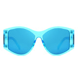 HS2174 - Square Geometric Large Chunky Fashion Wholesale Sunglasses