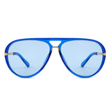 HS2264 - Women Oversized Fashion Classic Aviator Sunglasses
