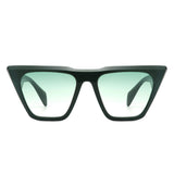 S2125 - Square Retro Oversize Flat Top Fashion Cat Eye Wholesale Sunglasses