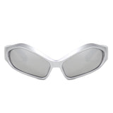 HS1344 - Futuristic Sleek Wraparound Bold Fashion Y2K Wholesale Sunglasses