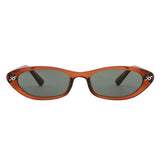 HS2233 - Slim Retro Geometric Oval Narrow Wholesale Sunglasses