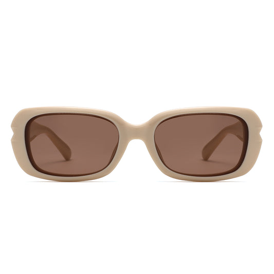 HS2220 - Chunky Retro Rectangle Geometric Fashion Wholesale Sunglasses