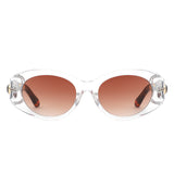 HS2186 - Women Round Chunky Sleek Oval Wholesale Sunglasses