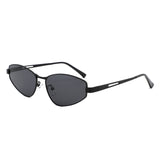 HJ2134 - Women Slim Ribbed Temple Cat Eye Wholesale Sunglasses
