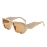 HS1428 - Geometric Bold Thick Frame Square Sunglasses