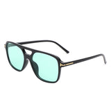 HS1224 - Retro Square Brow-Bar Aviator Inspired Fashion Wholesale Sunglasses