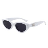 HS1391 - Bold Retro Oval Cat-Eye Rivet Wholesale Sunglasses