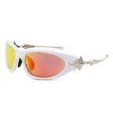 HS2169 - Rectangle Wrap Around Fashion Irregular Oval Wholesale Sunglasses