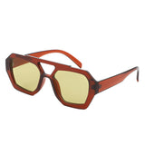 HS1337 - Square Brow-Bar Retro Tinted Aviator Wholesale Sunglasses