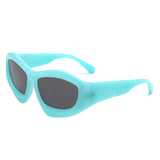 S1223 - Geometric Square Tinted Oversize Chunky Fashion Wholesale Sunglasses