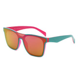 FS1004 - Oversized Square Mirror Lens Fashion Wholesale Sunglasses