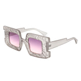 HS1318 - Geometric Modern Chunky Fashion Square Wholesale Sunglasses