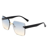 HW2054 - Square Rimless Fashion Tinted Women Wholesale Sunglasses