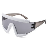 HS2195 - Futuristic Shield Oversize Wraparound Visor Wholesale Sunglasses