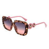 HS2200 - Oversized Square Star Design Women Fashion Wholesale Sunglasses